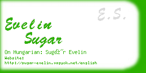 evelin sugar business card